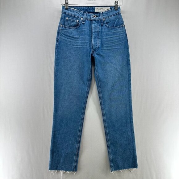rag & bone Denim - Rag & Bone Jeans Womens 24 Nina High Rise Ankle Cigarette Button Fly Denim Blue